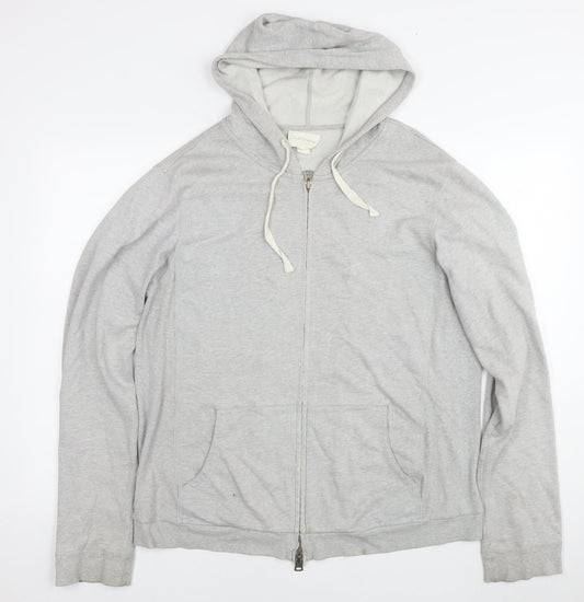 Womens UK Size M DKNY Pure Grey Full Zip Hoodie