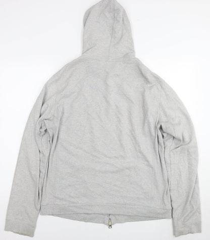 Womens UK Size M DKNY Pure Grey Full Zip Hoodie