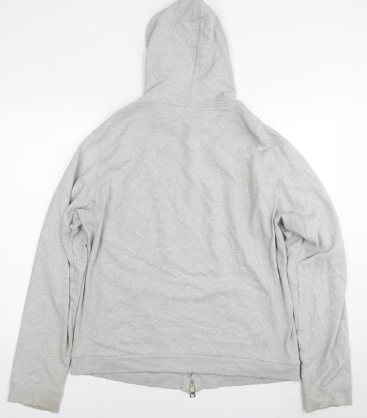 Womens UK Size M DKNY Pure Grey Full Zip Hoodie