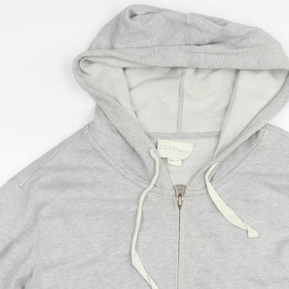 Womens UK Size M DKNY Pure Grey Full Zip Hoodie