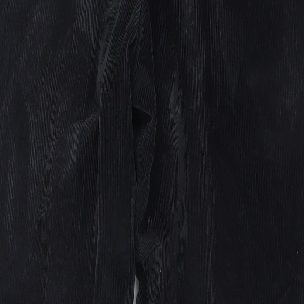 Melka Mens Blue Cotton Trousers Size 39 in L34 in Regular Zip