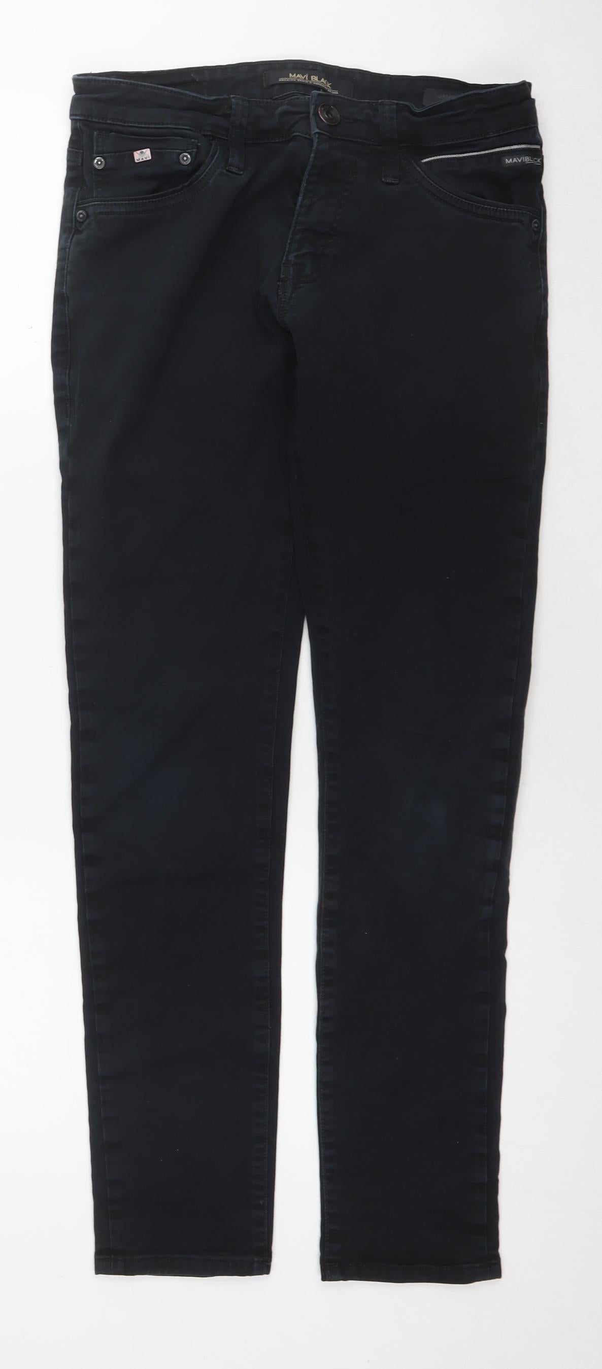 Mavi Jeans Mens Black Cotton Skinny Jeans Size 29 in L32 in Regular Zip