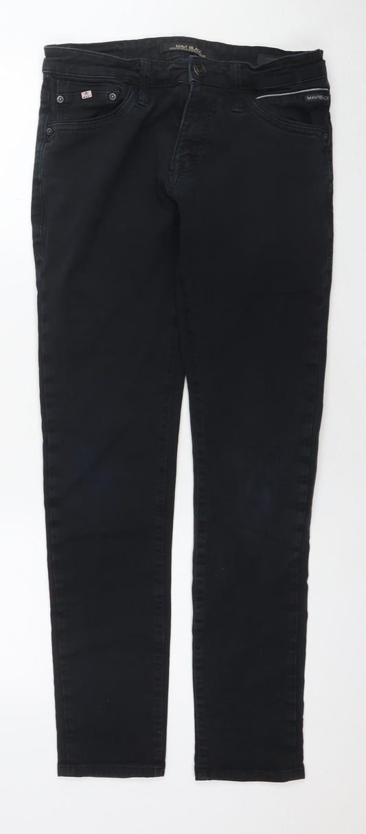 Mavi Jeans Mens Black Cotton Skinny Jeans Size 29 in L32 in Regular Zip