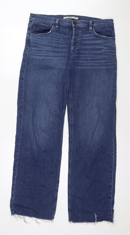Hudson Womens Blue Cotton Bootcut Jeans Size 36 in L32 in Regular Zip