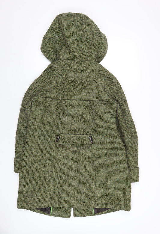 RJR.John Rocha Womens Green Pea Coat Coat Size 12 Toggle