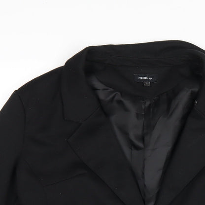 NEXT Womens Black Polyester Jacket Blazer Size 14
