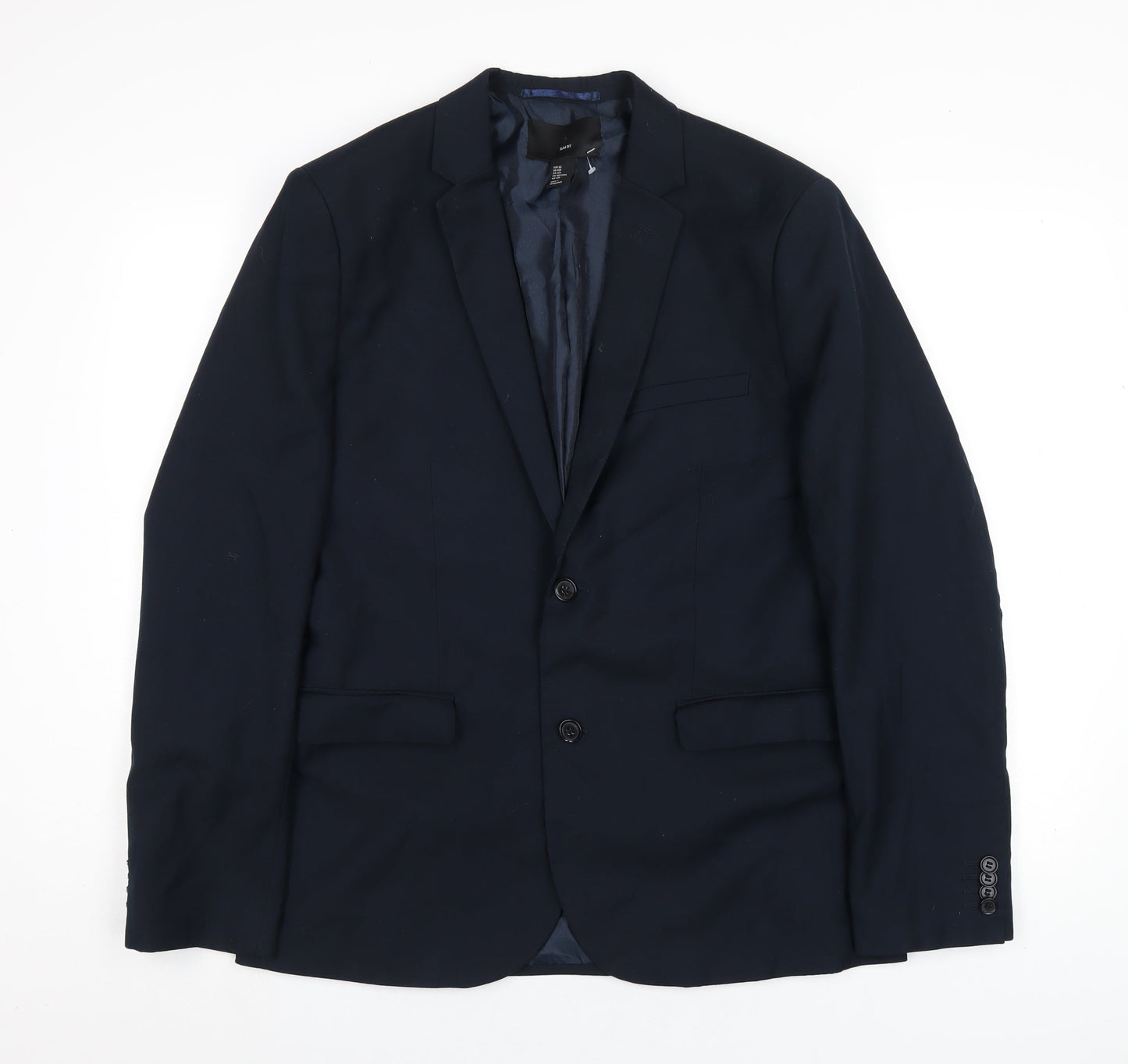 Mens UK Size 42 H&M Regular Blue Suit Jacket