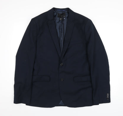 Mens UK Size 42 H&M Regular Blue Suit Jacket