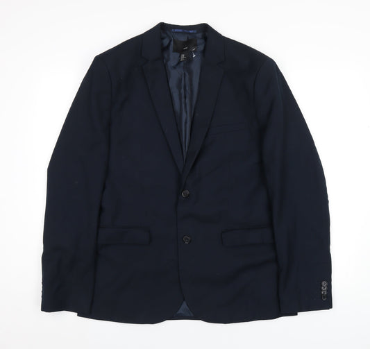 Mens UK Size 42 H&M Regular Blue Suit Jacket