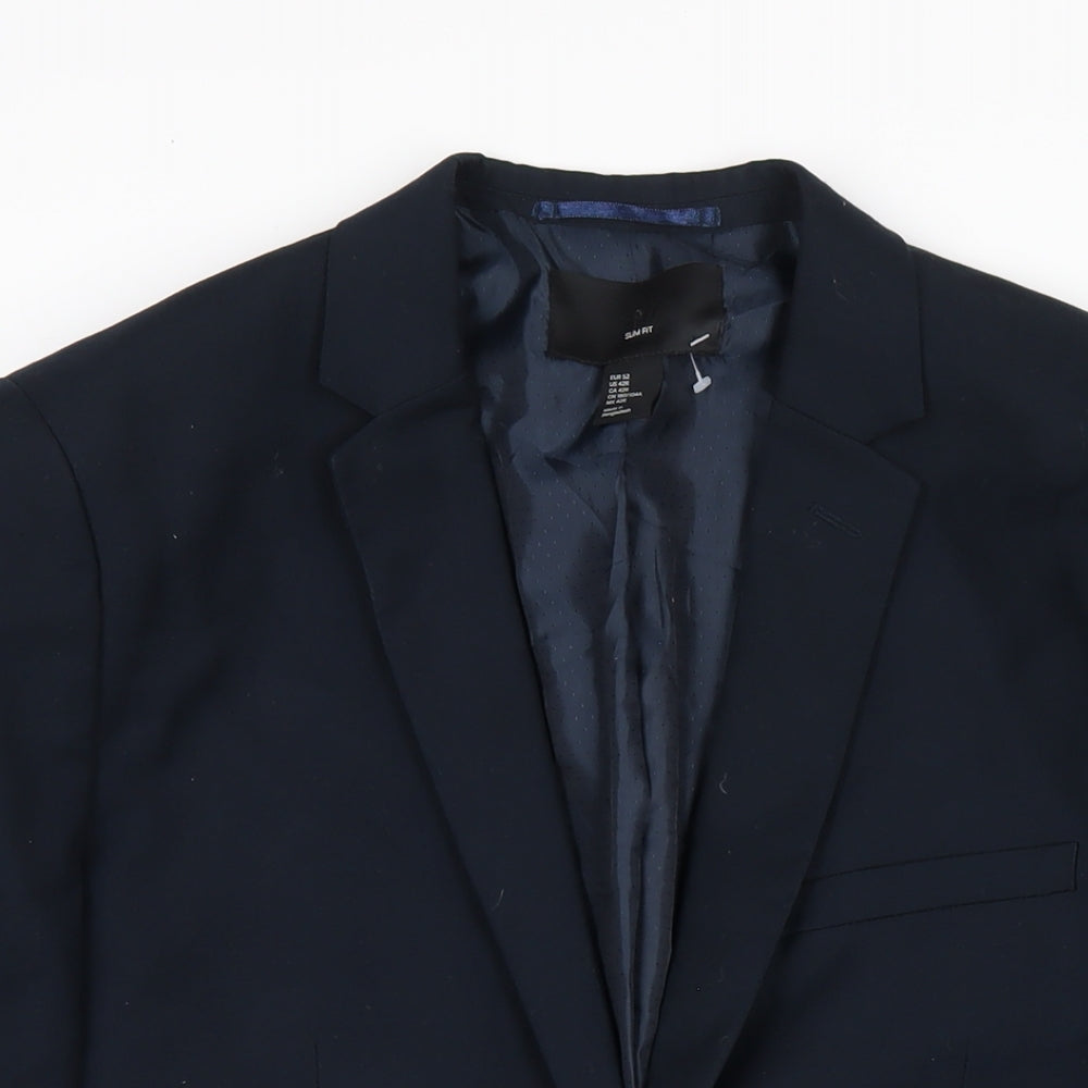 Mens UK Size 42 H&M Regular Blue Suit Jacket