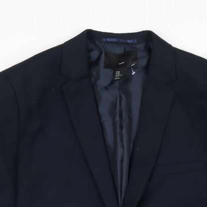 Mens UK Size 42 H&M Regular Blue Suit Jacket