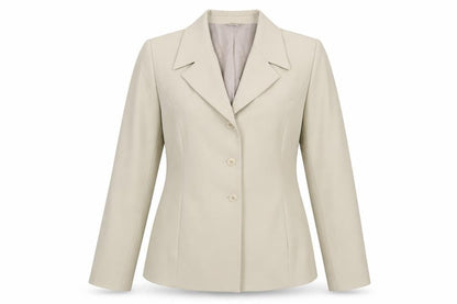 Anne Kanner Womens Beige Jacket Size 14 Button