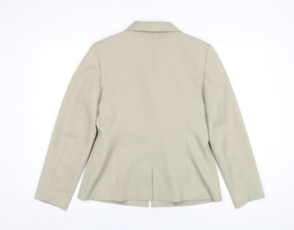 Anne Kanner Womens Beige Jacket Size 14 Button