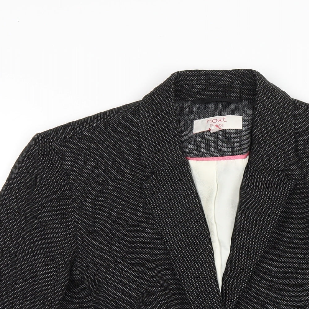 NEXT Womens Black Polyester Jacket Blazer Size 8