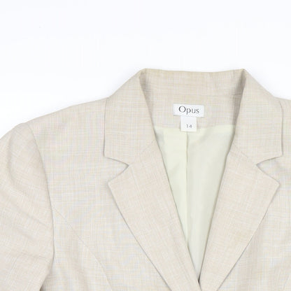 Womens UK Size 14 OPUS Beige Jacket