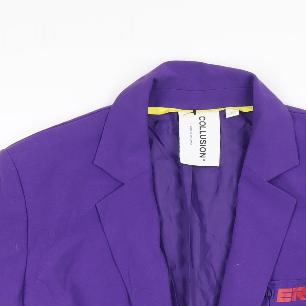 Womens UK Size S COLLUSION Purple Jacket