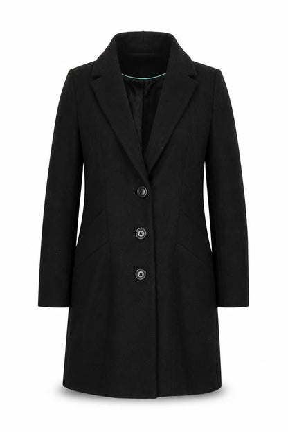 Womens UK Size M VILA Black Overcoat