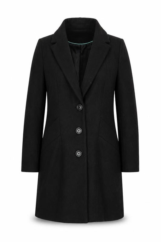 Womens UK Size M VILA Black Overcoat