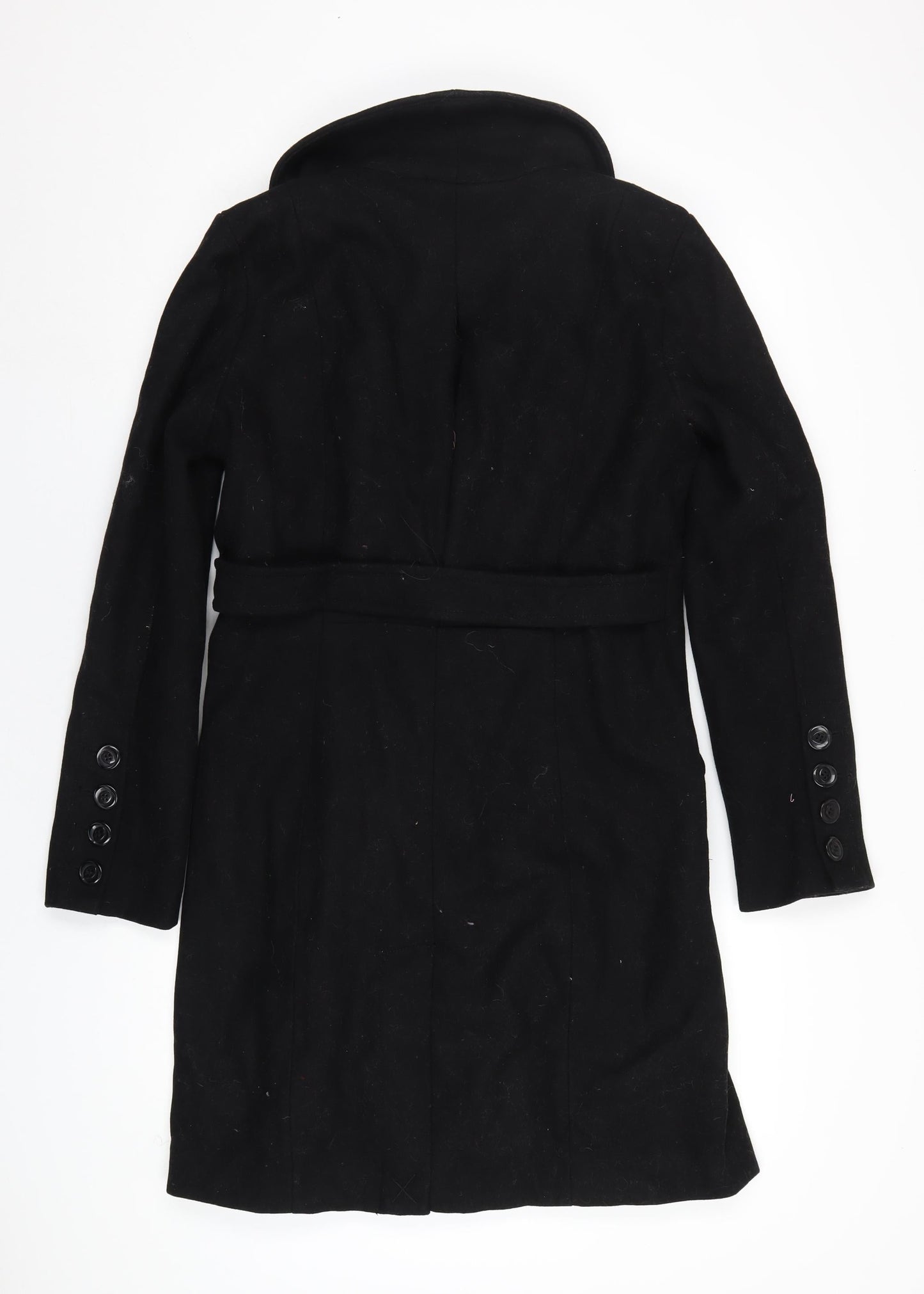 Womens UK Size M VILA Black Overcoat