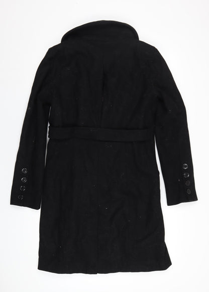 Womens UK Size M VILA Black Overcoat