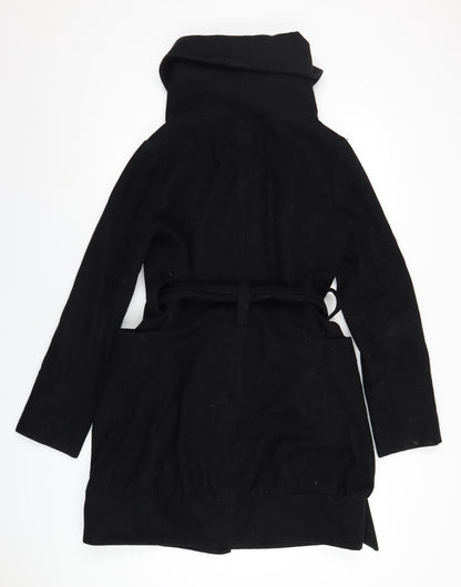 Womens UK Size 12 Topshop Black Overcoat