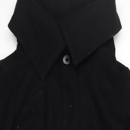 Womens UK Size 12 Topshop Black Overcoat
