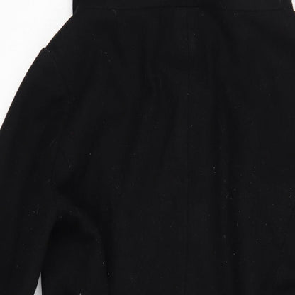 Womens UK Size 12 Topshop Black Overcoat
