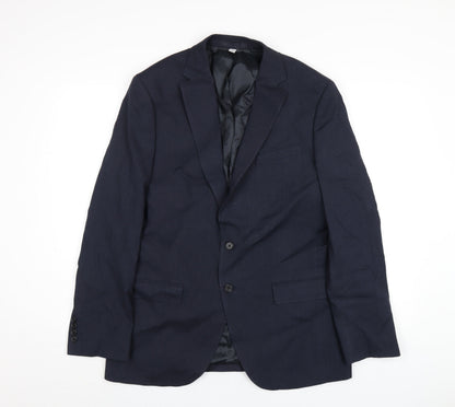 Mens UK Size 40 Marks and Spencer Regular Blue Suit Jacket