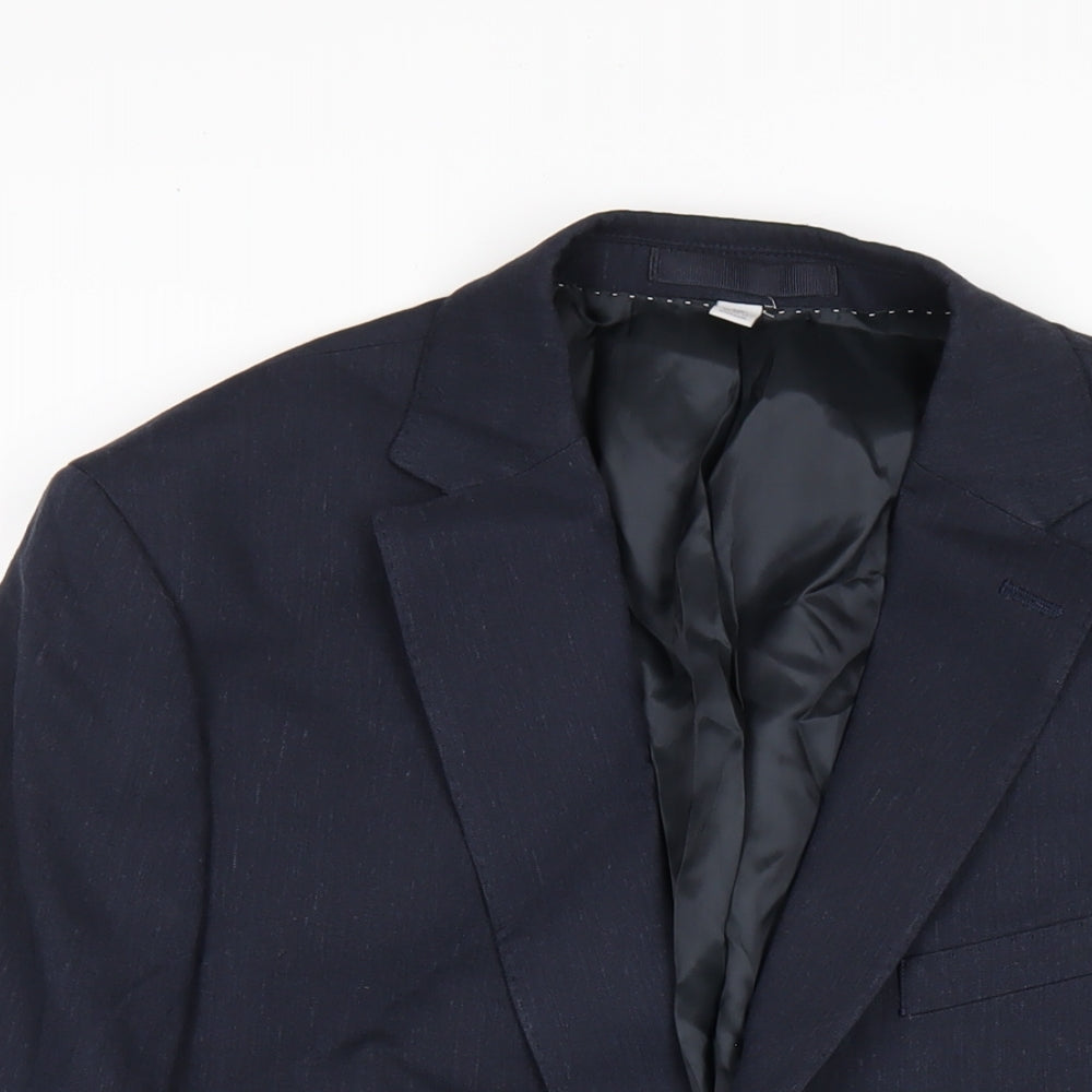 Mens UK Size 40 Marks and Spencer Regular Blue Suit Jacket