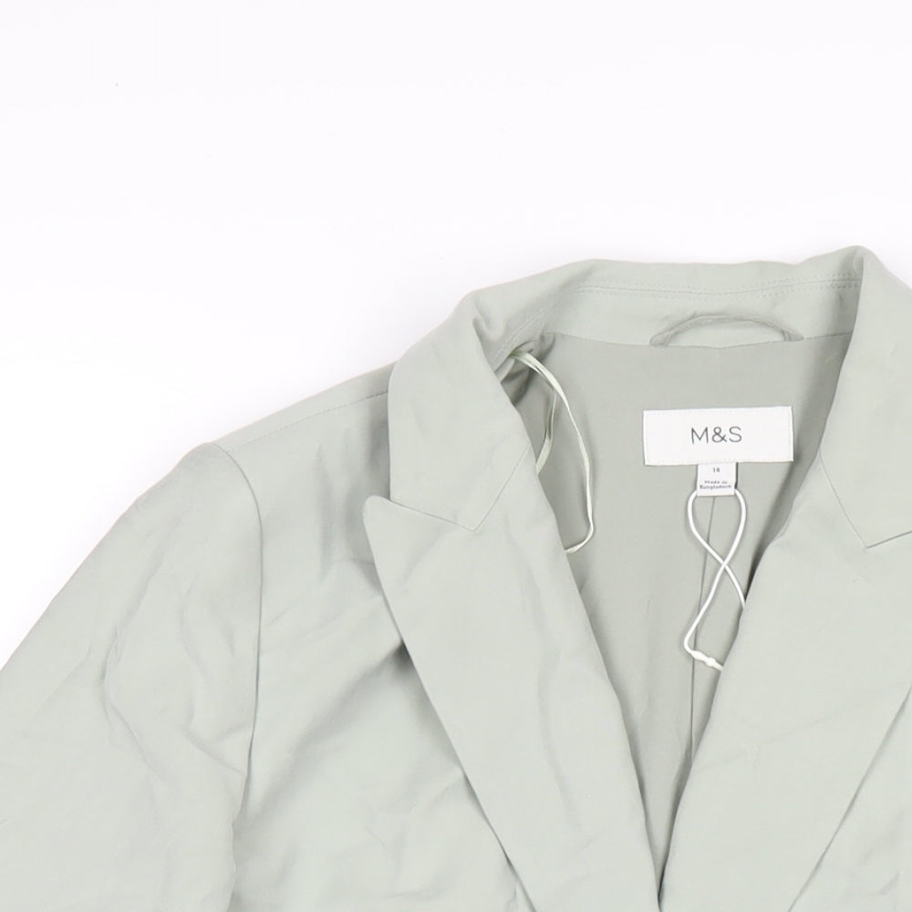 Womens UK Size 14 Marks and Spencer Green Jacket
