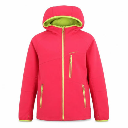Front view of Quechua girls’ pink jacket coat, size 14, years zip