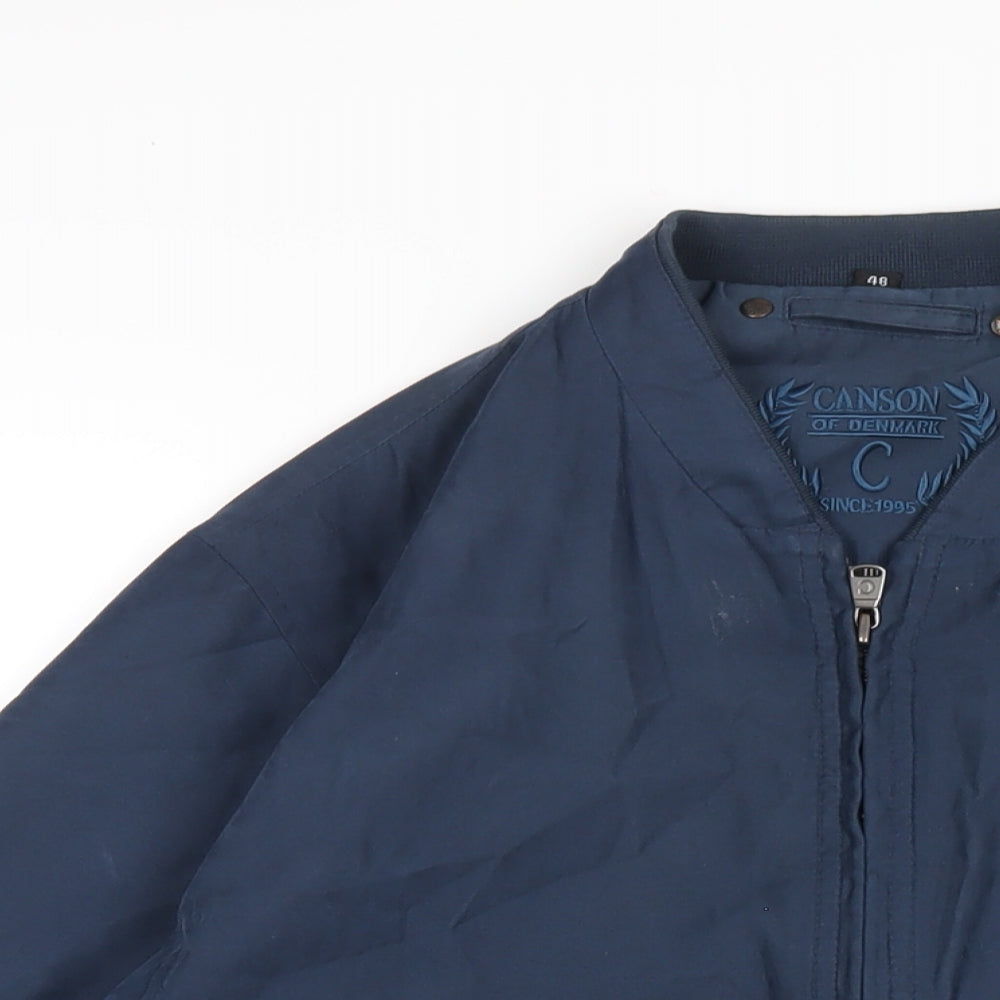 Mens UK Size M Canson Blue Bomber Jacket
