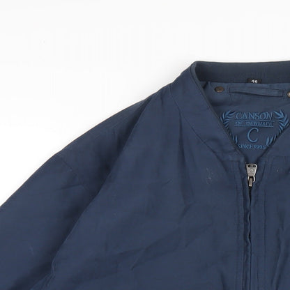 Mens UK Size M Canson Blue Bomber Jacket