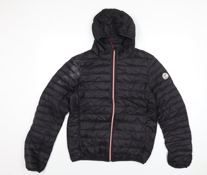 Mens UK Size L Back to Alaska Black Puffer Jacket