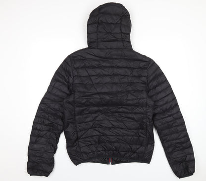 Mens UK Size L Back to Alaska Black Puffer Jacket