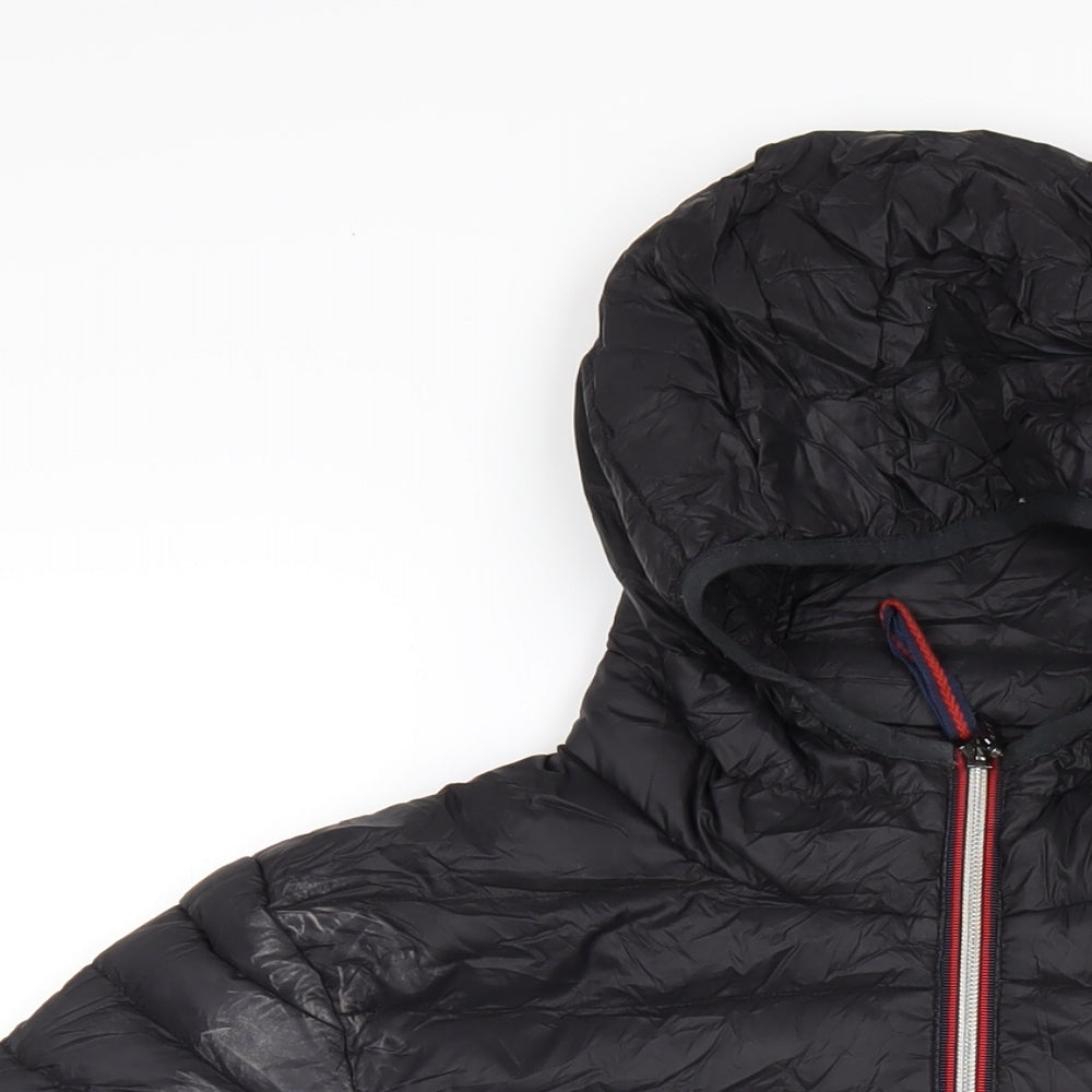 Mens UK Size L Back to Alaska Black Puffer Jacket