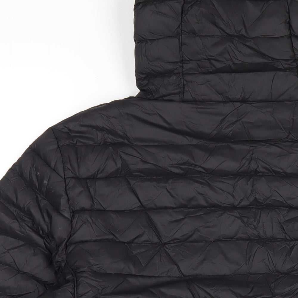 Mens UK Size L Back to Alaska Black Puffer Jacket