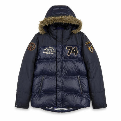 Scotch Shrunk Womens Blue Puffer Jacket Coat Size 14 Zip