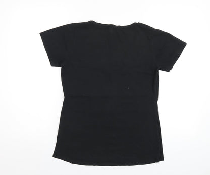 Womens UK Size M Witchery Black Basic T-Shirt