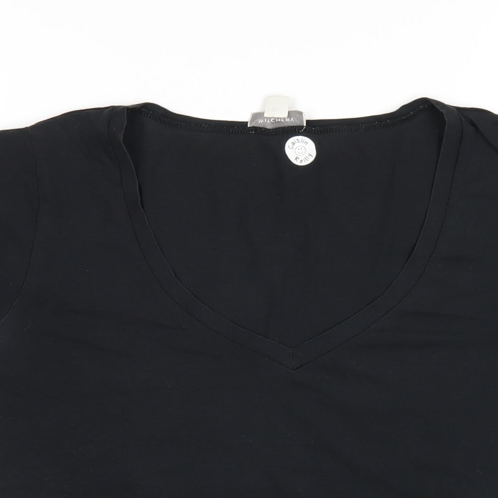 Womens UK Size M Witchery Black Basic T-Shirt