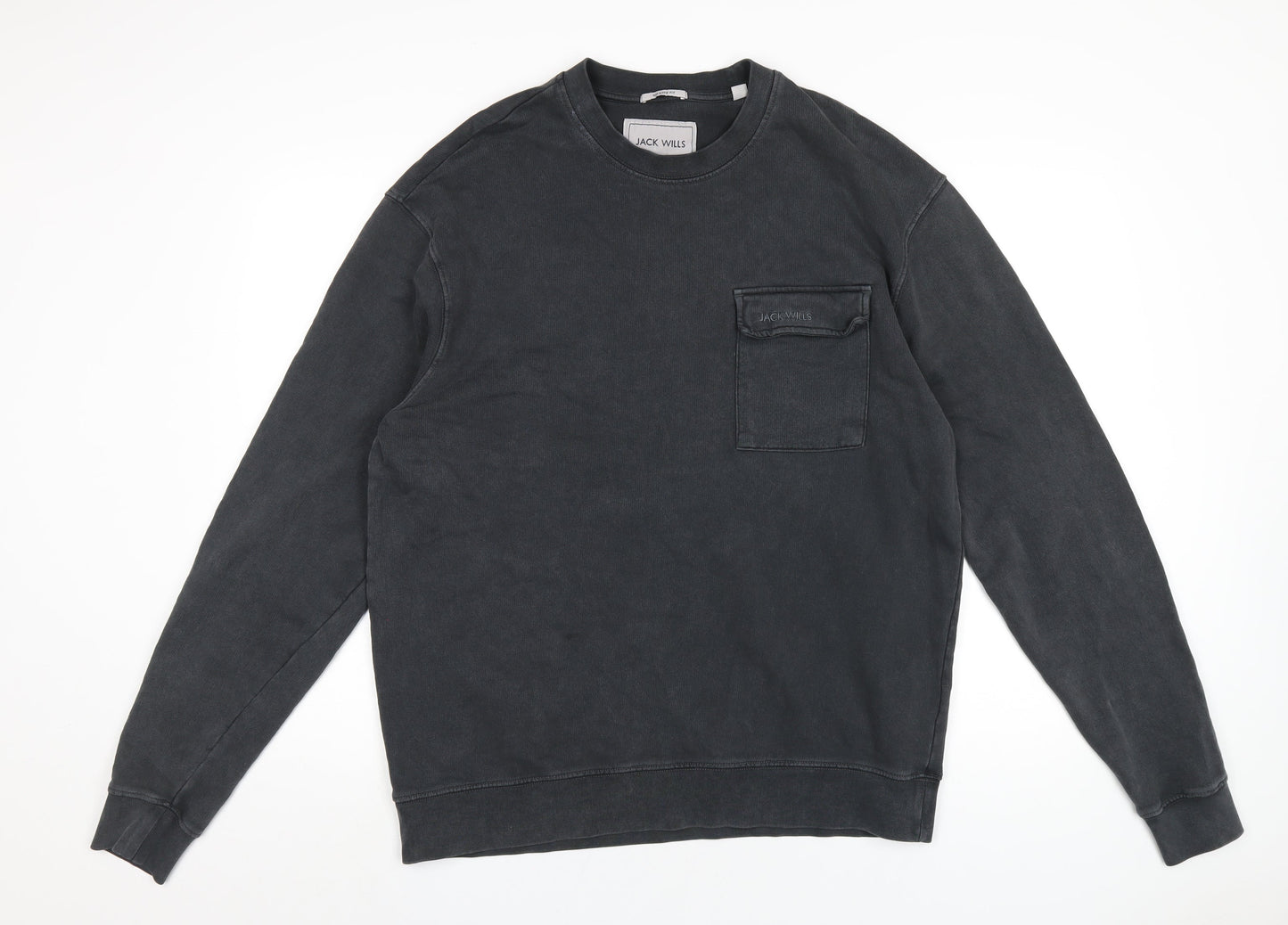 Mens UK Size L Jack Wills Grey Pullover Sweatshirt