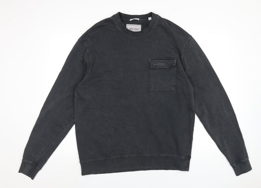 Mens UK Size L Jack Wills Grey Pullover Sweatshirt