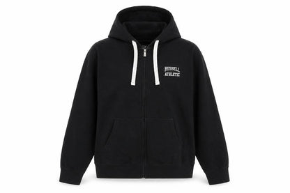 Russell Athletic Womens Black Polyester Full Zip Hoodie Size M Zip