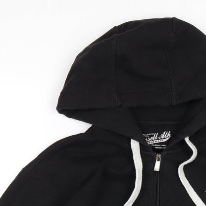 Russell Athletic Womens Black Polyester Full Zip Hoodie Size M Zip