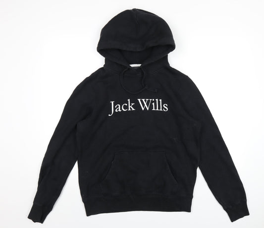 Womens UK Size 12 Jack Wills Black Pullover Hoodie