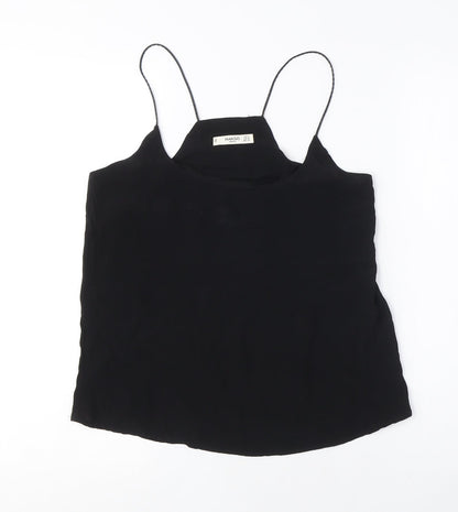 Womens UK Size S Mango Black Camisole Tank