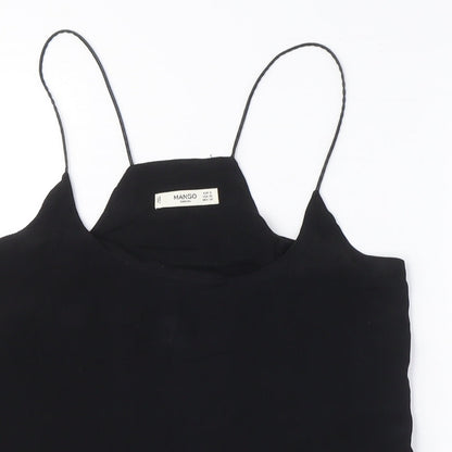 Womens UK Size S Mango Black Camisole Tank