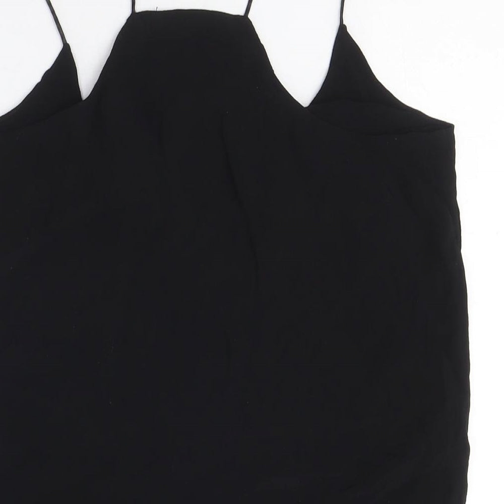 Womens UK Size S Mango Black Camisole Tank