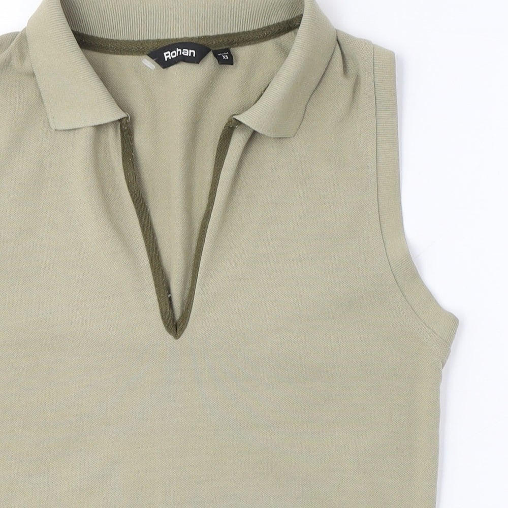 Womens UK Size XS Rohan Beige Basic Polo