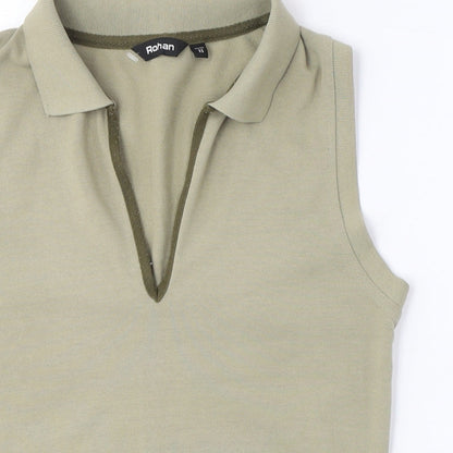 Womens UK Size XS Rohan Beige Basic Polo